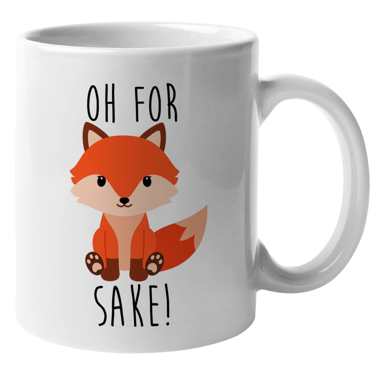 DigiPrint Graphics Oh for Fox Sake | Funny Coffee Cup | Novelty Tea Mug Gift | White, Present, Quality Printed (MUG032)