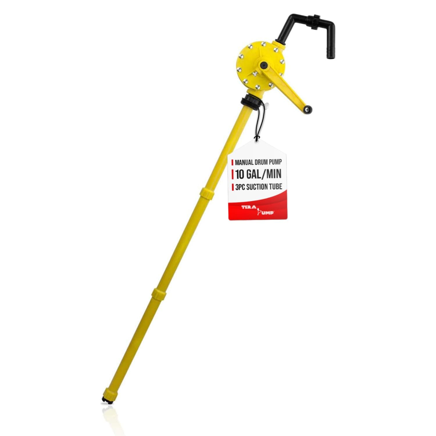 TERA PUMP Polypropelene Plastic Rotary 55 Gallon Drum Barrel Pump for water based solutions and all petroleum products