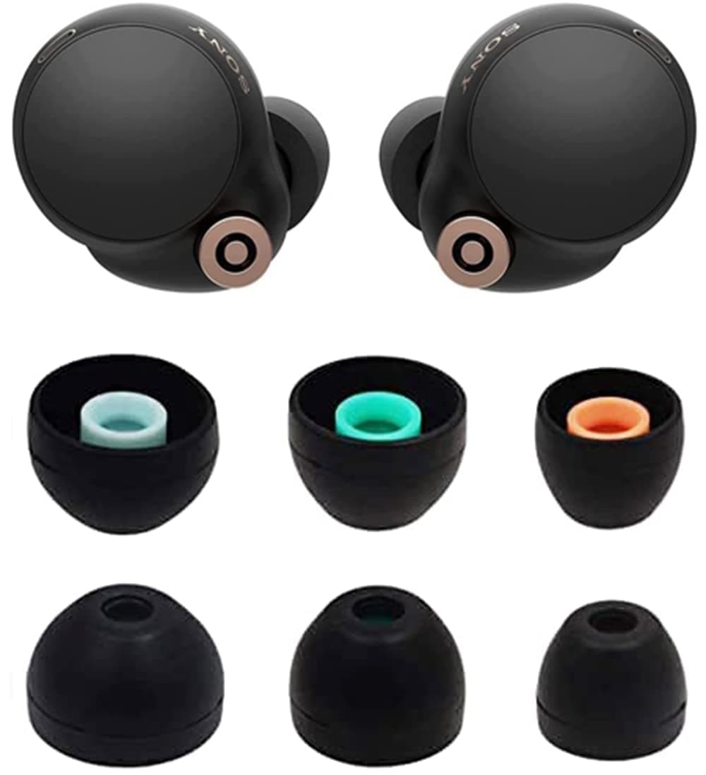 Eartips Compatible Sony WF-1000XM4 Earbuds, S/M/L 3 Pairs Soft Silicone Ear Tips Earbuds Tips, Compatible with Sony WF-1000XM4 Silicon Tips XM4 3 Pairs, SML