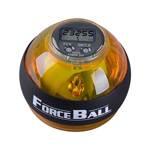 Jarvan Forceball, Hand Fore Arm and Wrist Strength Excercise Balls, Rotate Power Strengthener ,GyroBall Featuring LCD Counter and LED Light