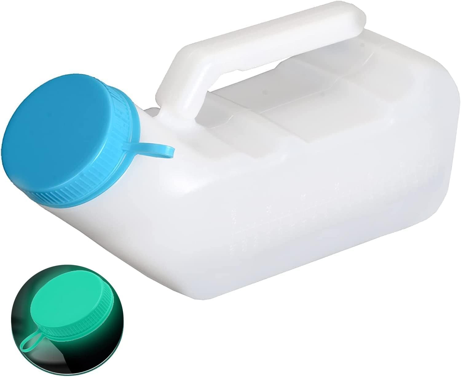 Men Urinal Glow in The Dark,1000ml Thick Pee Bottles with Lid,Spill Proof Urinal Bottle for Car,Hospital,Elderly & Incontinence