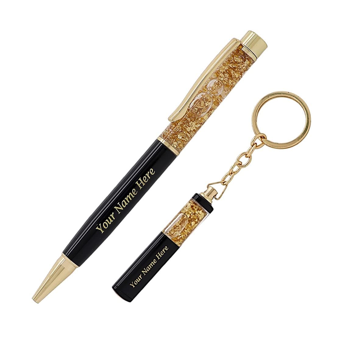 Polycarbonate Personalized Pen & Keychain, Best Gift For Everyone, Multicolor