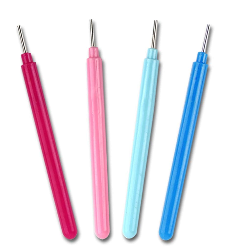 sowaka Floranea 4 Pcs Paper Quilling Tools Slotted Kit Rolling Curling Quilling Needle Pen Rose Blue for Art Craft DIY Paper Cardmaking Project (4 pcs)