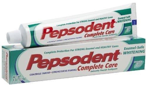 Pepsodent Complete Care Toothpaste, Enamel-safe Whitening, Smooth Mint, 6 Oz (Pack of 6)