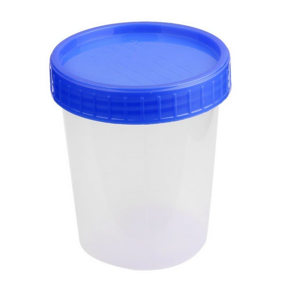 1 x 120ml 4oz Plastic Graduated Measuring Specimen Cup Sterile Container w/Lid