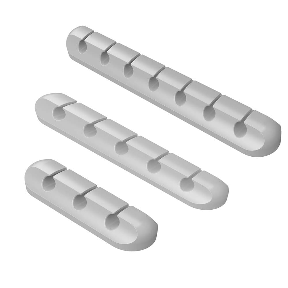 Cable Clips, Cable Management Clips, 3 Pack Silicone Adhesive Wire Cable Holder, Cable Cord Management Organizer for Power Cords, Charging Cables in Office and Home (Grey)