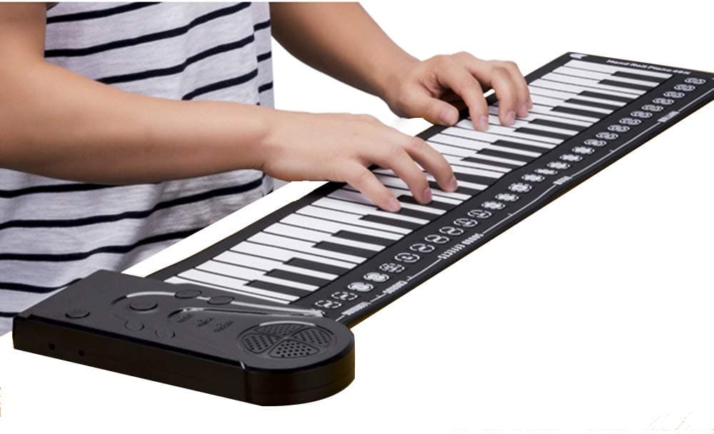 NUTK Roll Up Piano Keyboard,Portable Foldable 49 Keys Flexible Soft Silicone Electronic Music Keyboard Piano with Louder Speaker for Children Beginner. Boys Girls Men Women.Kids