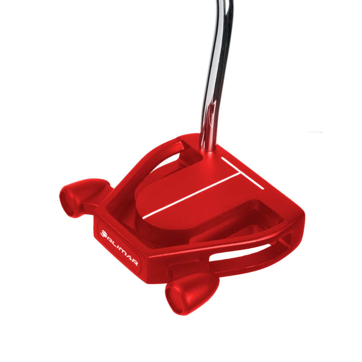 Golf F80 Mallet Putter, Red/Black with Oversize Putter Grip
