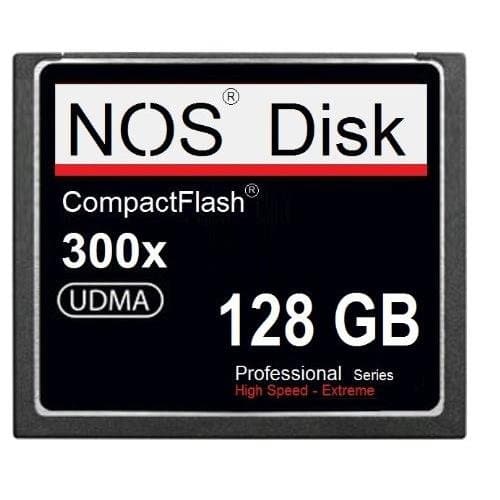 NOS Disk Extreme 128 GB 35 MB/s 300x Ultimate Compact Flash Card CF 128 GB