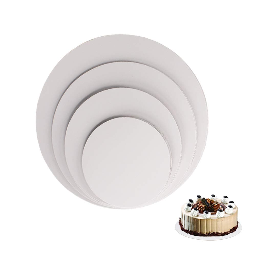 24Pcs Cake Boards (White) 6’’,8”, 10”,12” (Each Size 6)- Cardboard Round Cake Circle Base for Cake, Pizza by ZMYBCPACK