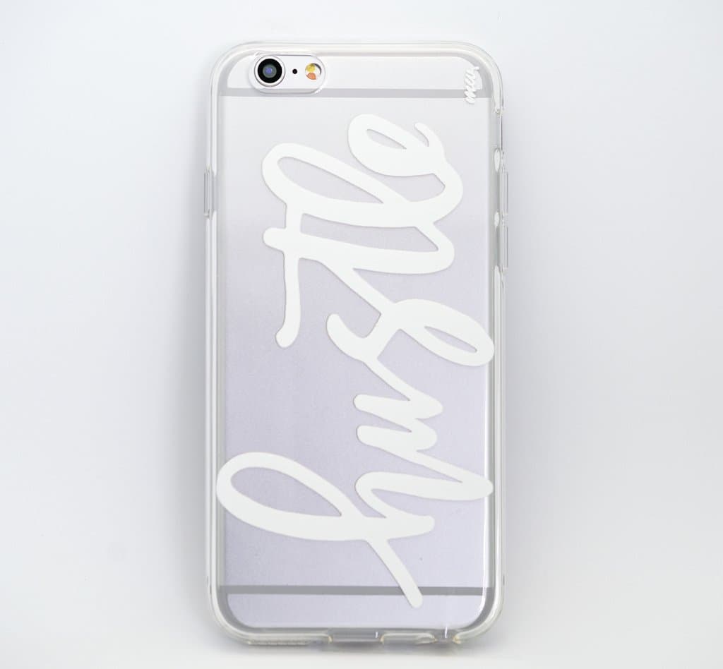 Milkyway Cases HUSTLE (WHITE) Clear TPU Cell Phone Case for iPhone 6 / 6S (4.7")