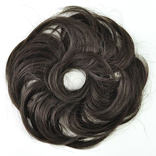 Lani - Wavy Scrunchie Pony Hair Wrap - Medium Dark Brown # 6