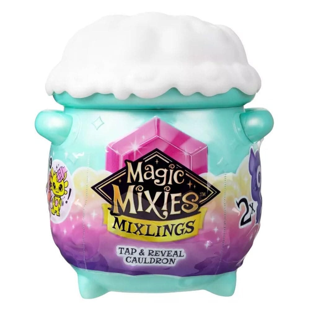 Magic Mixies Mixlings Tap & Reveal Cauldron 2 Pack, Magic Wand Reveals Magic Power, Powers Unleashed Series, for Kids Aged 5 and Up (Styles May Vary)