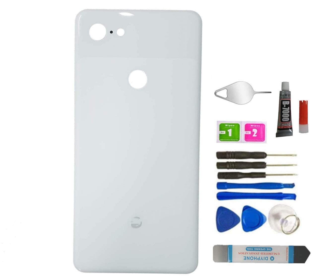 MAITER Pixel 3 XL Back Glass Replacement, Real Glass, Pre-Installed Tape, Tools, 1 Piece