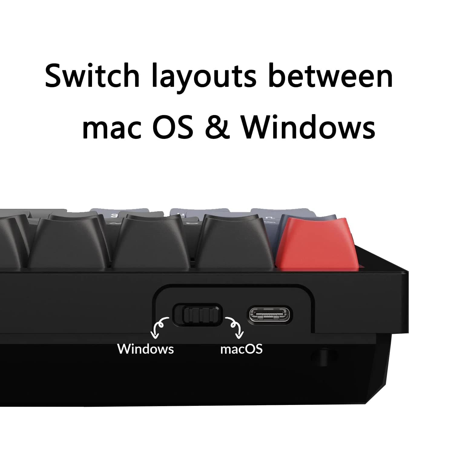 Keychron V5 96% Layout Custom Wired Mechanical Keyboard with Knob, 100 Keys RGB Backlight QMK/VIA Programmable Macro, Hot Swappable K Pro Brown Switch PBT Keycaps for Mac Windows (Frosted Black)