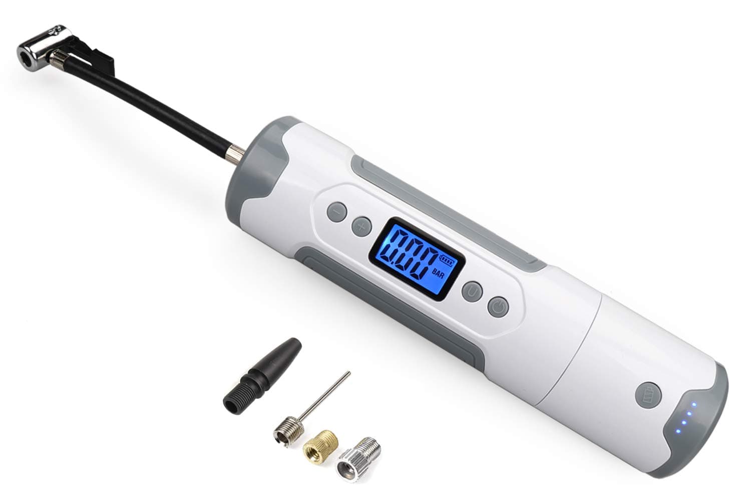 CARYWON Portable Air Compressor Mini Hand Held Tire Inflator Electric Auto Air Pump Built in LED Light and 1000mAh *3 Battery 150PSI for Car, Motorcycle,Bike, Bicycle and Other Inflatables