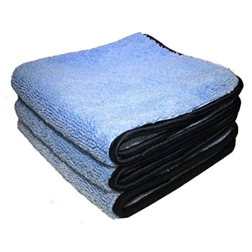 Auto Detailing Towels Professional Grade Premium 75/25 Split Microfiber Cloth 16" X 16" 530 GSM (Pack of 3) Best Microfiber Cleaning Cloth That's Super Thick, Very Absorbent Scratch-free & Lint-free