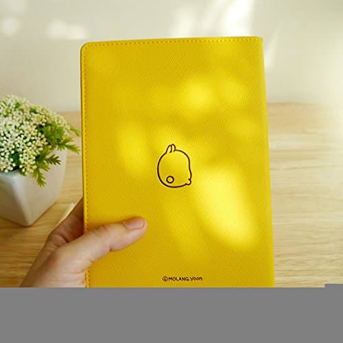 Molang Diary Ver.3 Undated Planner Journal Scheduler Organizer Agenda Kawaii Cute Rabbit 4.5" x 6.5" - Authentic Korea item (Honey Yellow)
