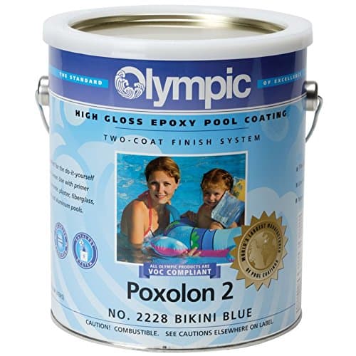 Kelley Technical Coating 2228-GL Olympic Poxolon 2 Epoxy For Plaster Concrete And Metal Gallon44; Bikini Blue