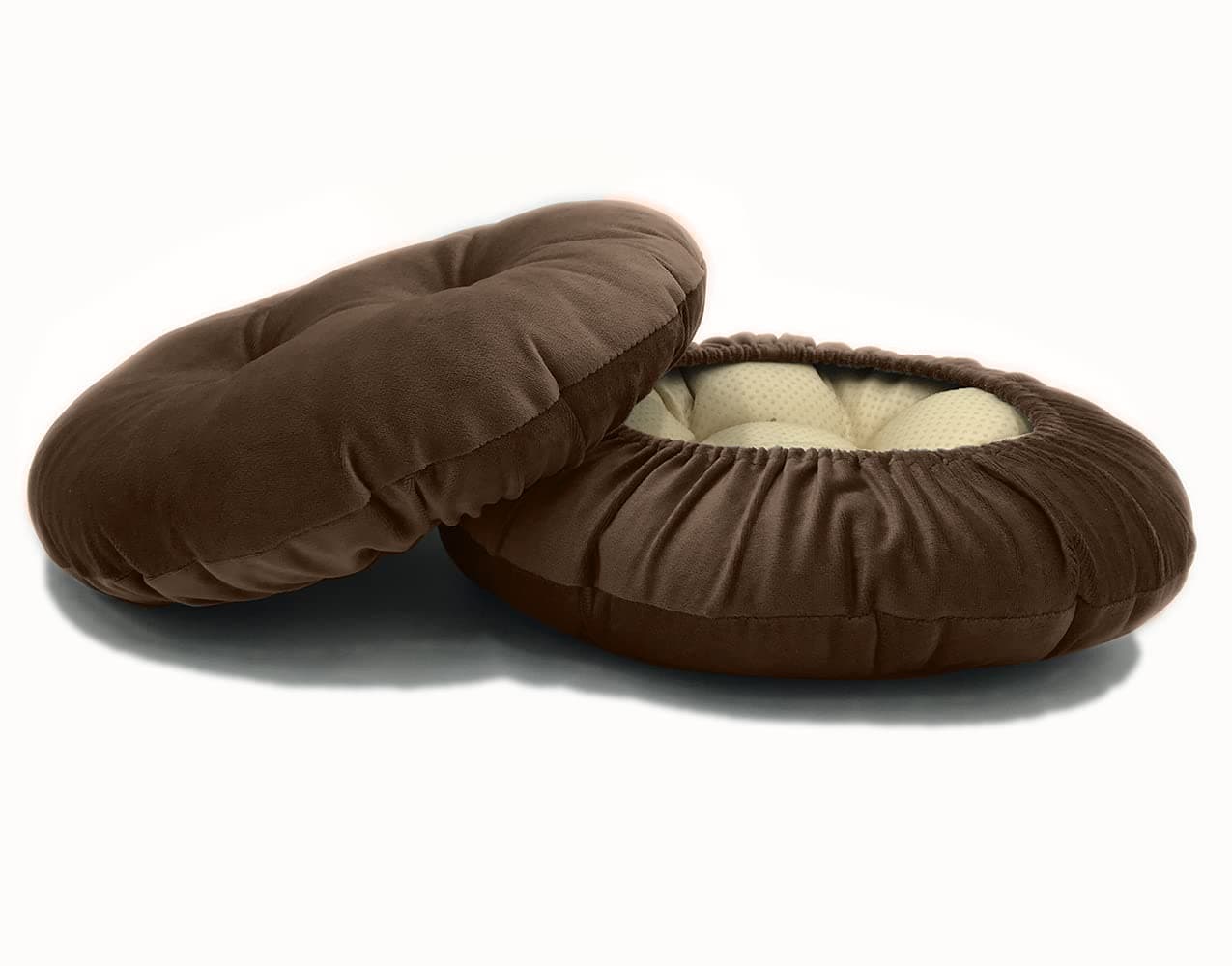 Augld 2 Pack Bar Stool Cushions with Elastic Band Stool Cover 12 Inch Coffee