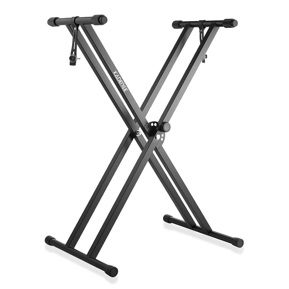 Heavy-Duty, Double-X, Adjustable Piano Keyboard Stand with Locking Straps (NK13-3kg Dual Braced)