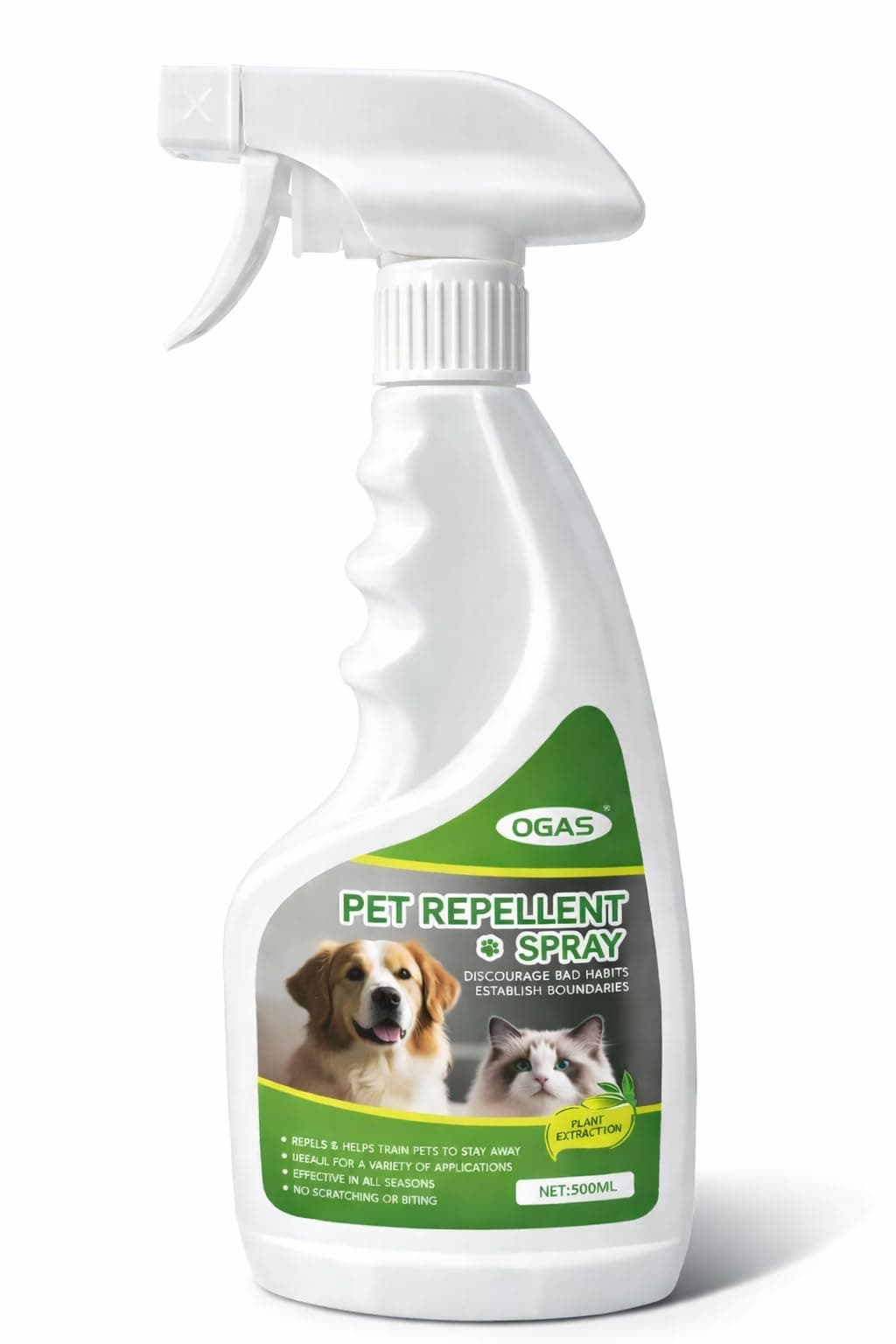 Dog & Cat Training Spray, Natural Plant-Based Behavior Aid to Discourage Scratching & Biting, Indoor & Outdoor Use, Establish Boundaries, 500ml