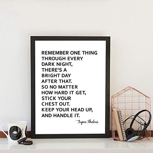 Gadgets Wrap Tupac Modern Poster Prints Rapper 2Pac Sticker Print Black and White Inspirational Rap Lyrics Art Sticker Painting Home Room Décor