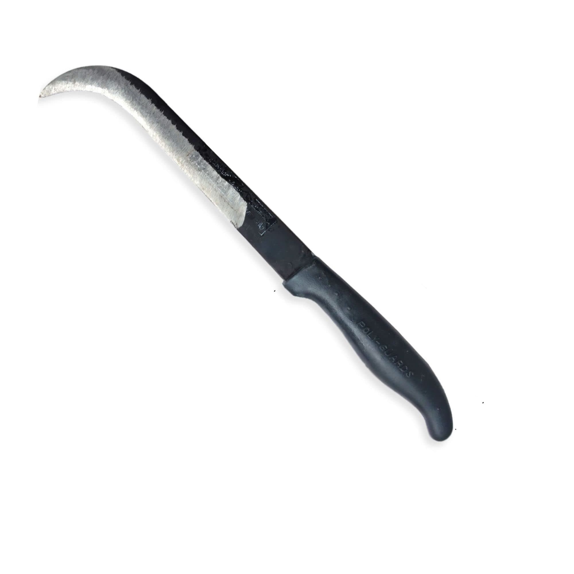 Kitchen Knife with Curved Edge for Cutting Bananas, Vegetables, Fruits and for Professional Home Use (High Carbon Stainless Steel, Black)