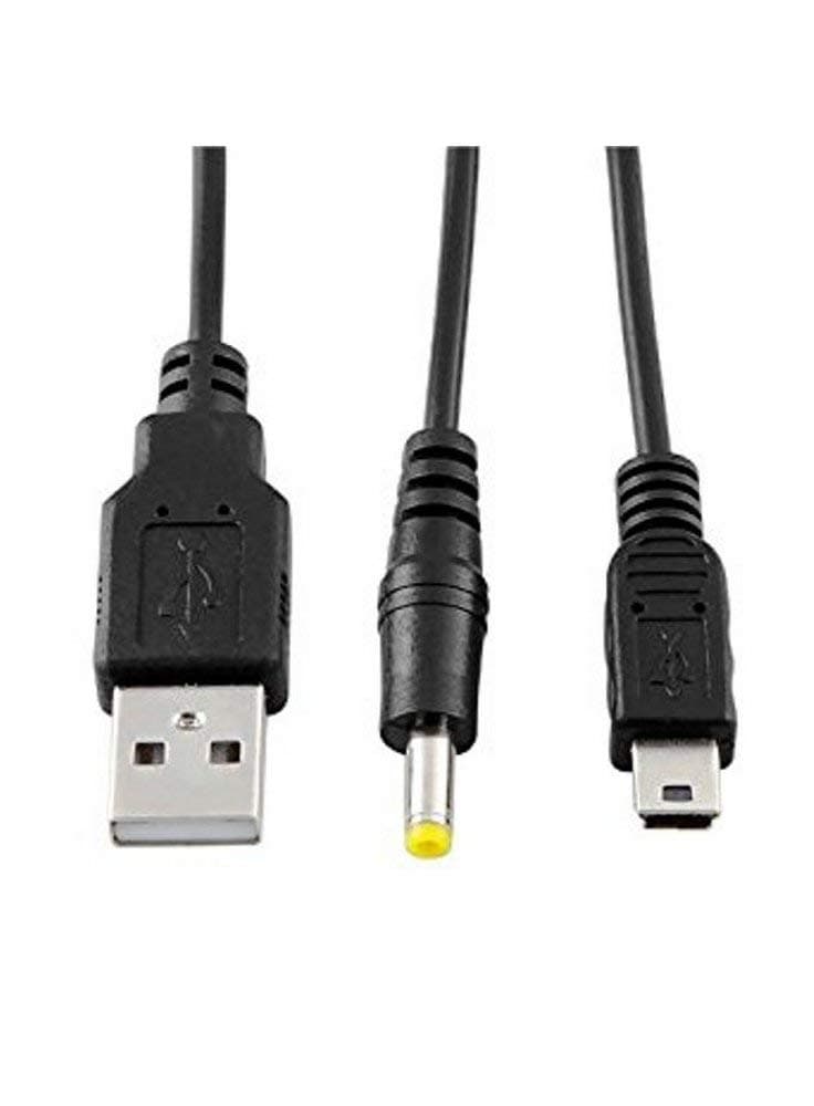 CHILDMORY 2 in1 USB 2.0 Data Transfer Power Charger Cable Charging Cord for PSP 1000 2000 3000