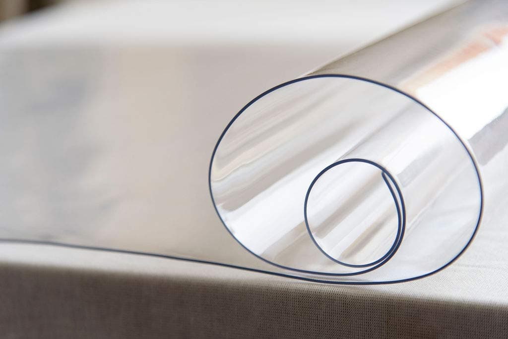 Pure Dynamix Clear 1.5mm Thick, 36 x 60 inches Tablecloths Waterproof Cover Table Protector for Dining Kitchen Coffee Table or Desk on Wood, Glass, and Marble