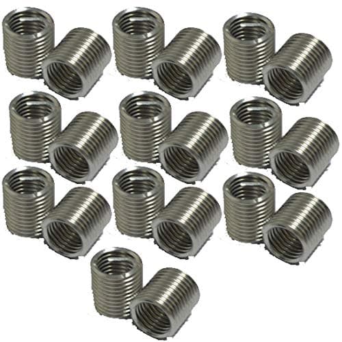 XunLiu 304 Stainless Steel Wire Thread Insert HeliCoil Stripped Thread Rethread Repair M2 M2.5 M3 M4 M5 M6 M8 M10 M12 M14 M16 (20, 3/8〞-16UNC-2D)
