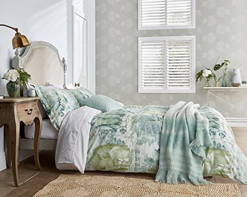 Sanderson Water Perry Duvet Cover, Percale, Mint, Double