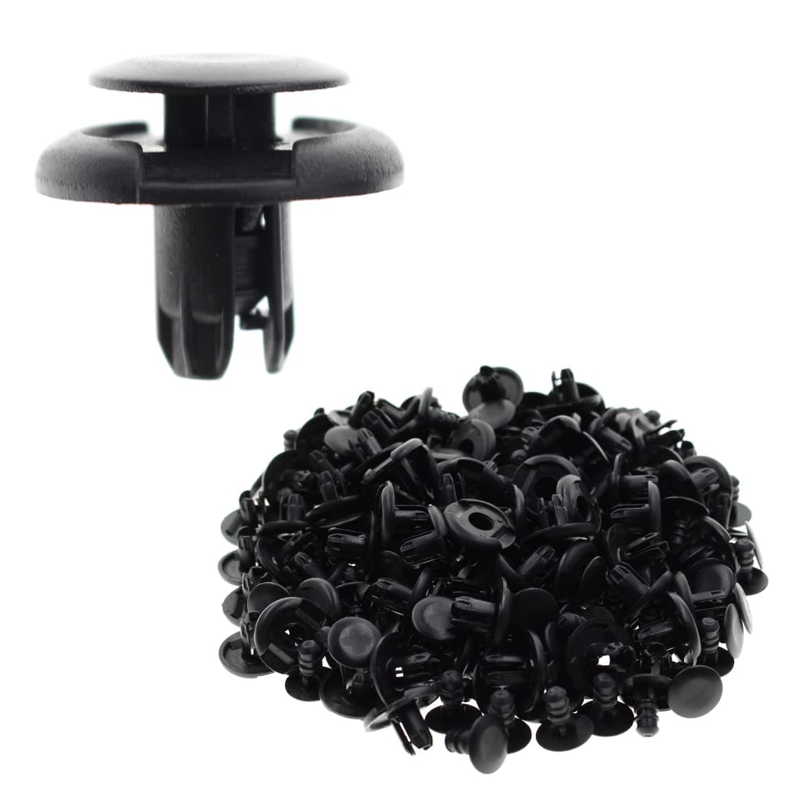 MOTOALL Nylon Front Fender Liner Trim Panel Bumper Shield Retainer Fastener Rivet Push-Type Clips for 8mm Hole Honda Acura 91512-SX0-003 (100pcs)