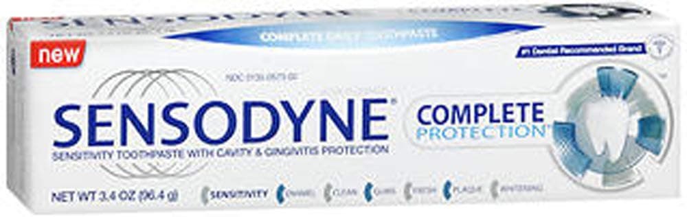 Sensodyne Complete Protection Sensitivity Toothpaste with Cavity & Gingivitis Protection Extra Fresh 3.4 oz (Pack of 3)