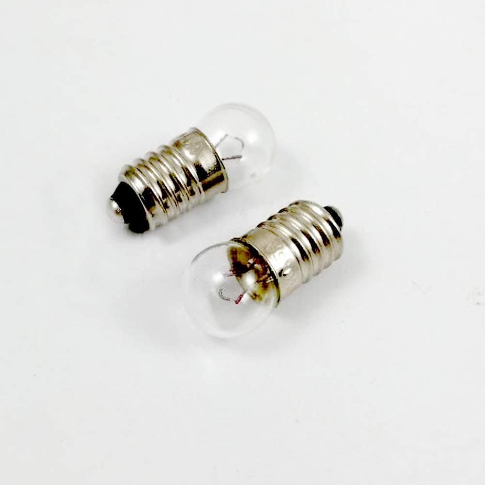 10x E10 3V / 0.3A 0.9W Light Bulb Miniature Screw Base Lamp Flashlight Torch Experiment Work Light (Box of 10)