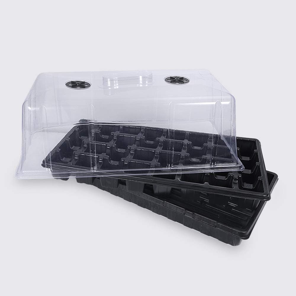 2 Sets 32 Cell Seed Starter Tray Plant Kit Extra Strength Starting Trays for Planting Seedlings, Propagation, Germination Plugs Seedling Planting Insert Plug Tray 2 of Each Cell Tray
