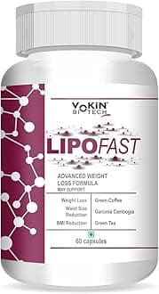 Vokin Biotech LipoFast Advanced Weight Loss Formula Support Weight Loss & BMI Reduction (60 capsules)