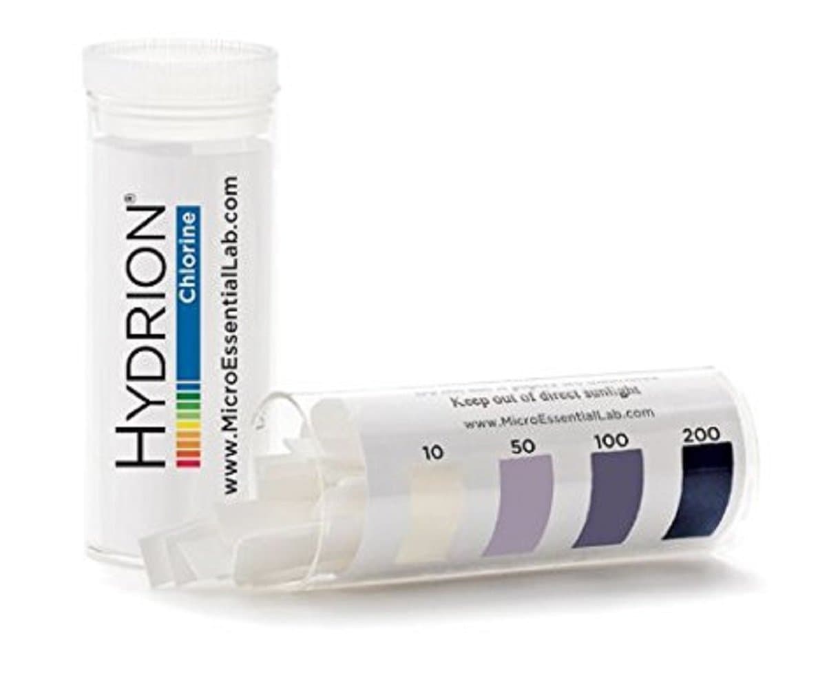 Pro Hydrion Chlorine Test strips 200 ct 10-200 ppm range