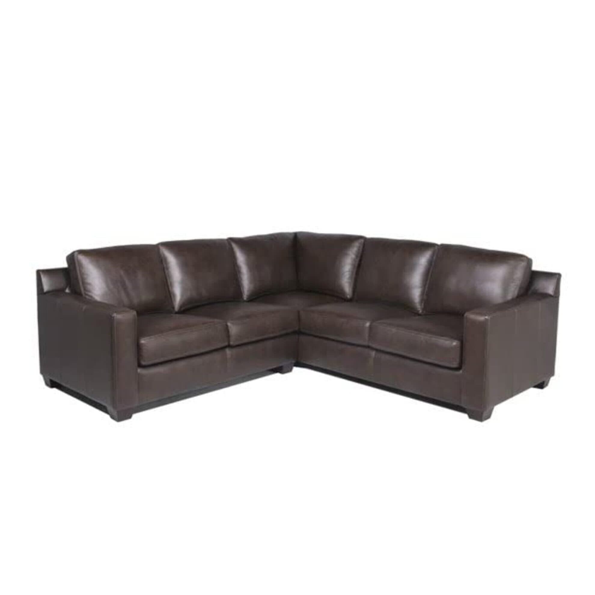 Homeify Wilson Leather 5 Seater L Shape Sofa Set (Brown)