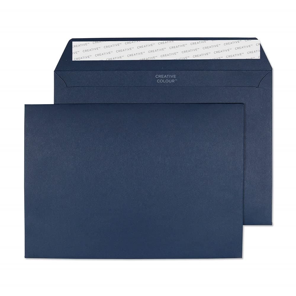 Blake Creative Colour C5 162 x 229 mm 120 gsm Peel & Seal Wallet Envelopes (45320) Oxford Blue - Pack of 25