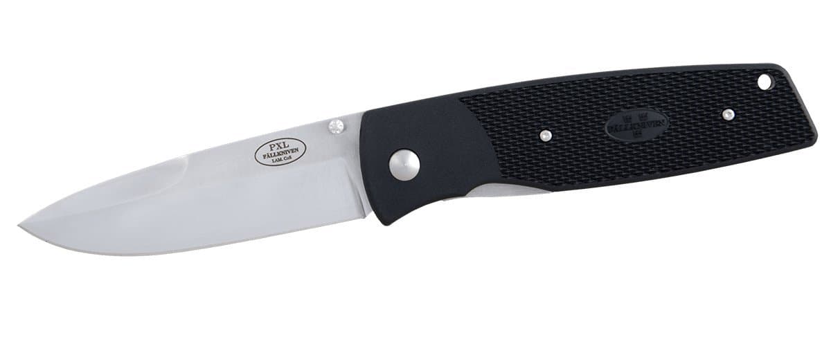 Fallkniven PXLx 3.46" Blade 7.83" Flat Ground Folding Camping Knives, Silver