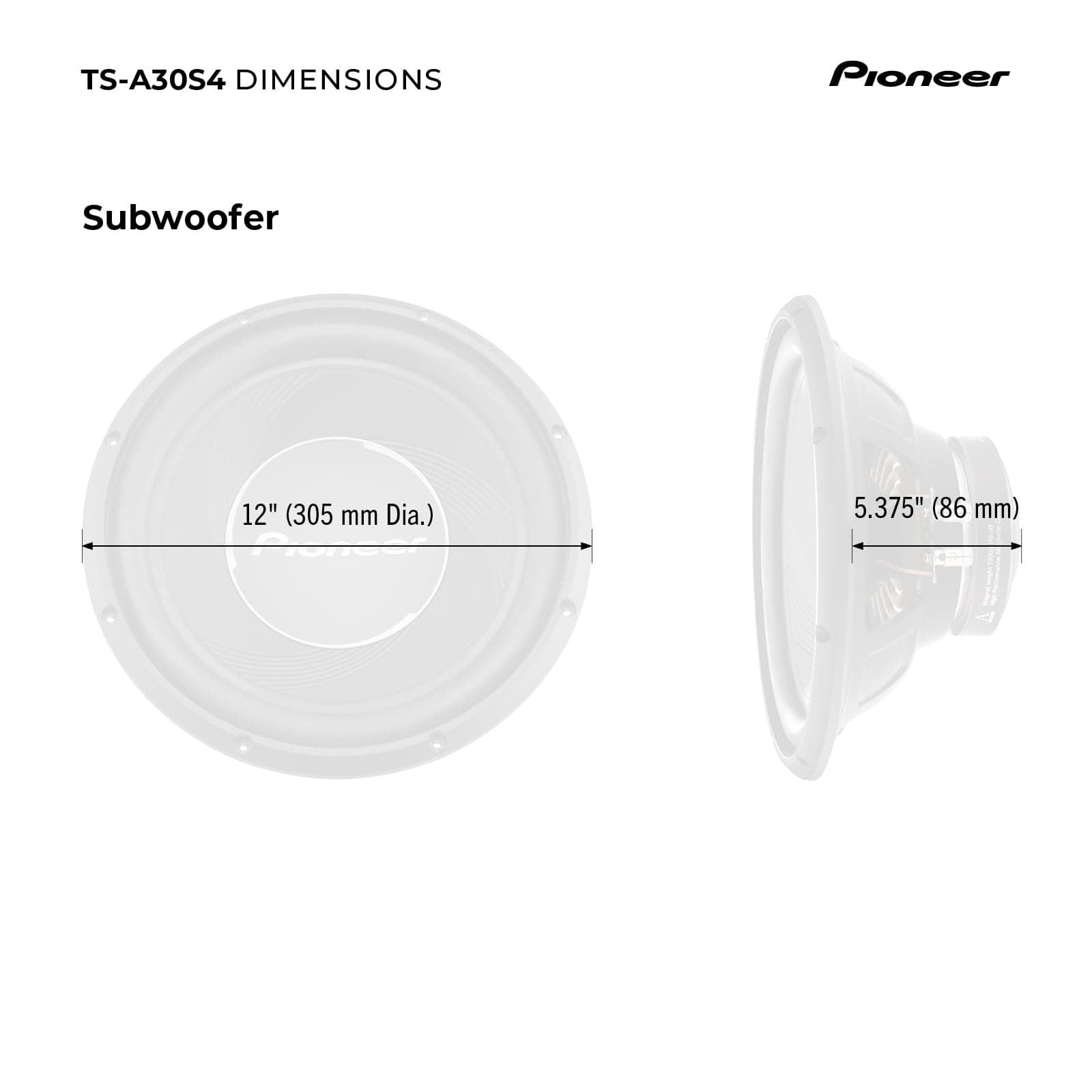 PIONEER 12" Single VC 1400W