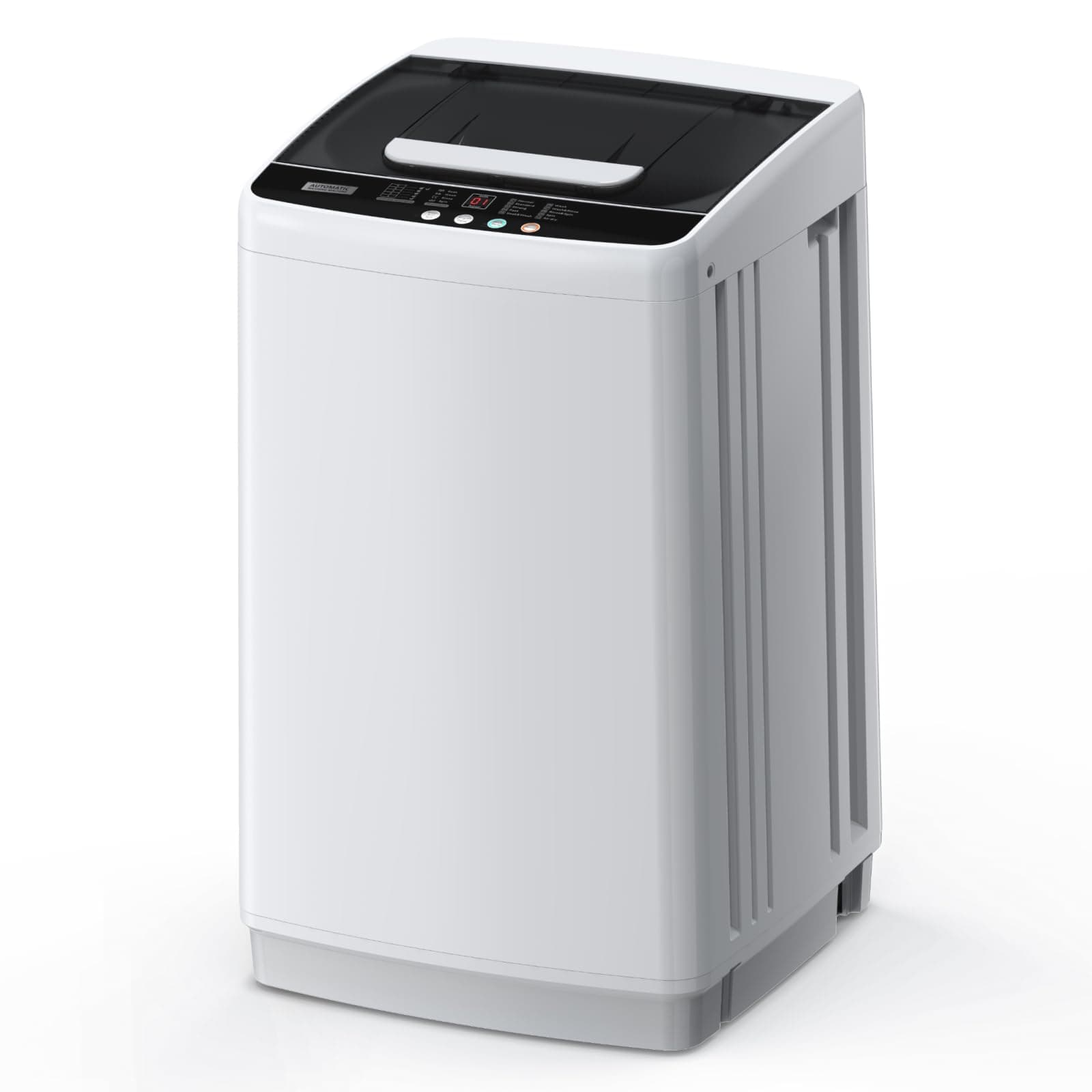 1.03cu.ft Portable Washer, 8.8Lbs Capacity Small Portable Washing Machine with 10 Programs 5 Water Levels, Drain Pump and LED Display,Compact Washer for Apartments, RVs, Homes, Light Gray