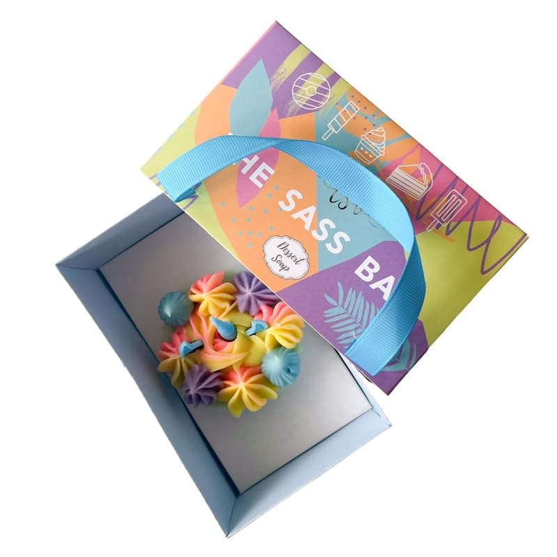 Handmade Soap Bar - Rainbow Unicorn Cupcake. Deep Cleansing, Exfoliating & Moisturizing | Gift Box for all Occasions | Natural Ingredient Vegan Plant-Based Bathing Soap for Healthy Skin