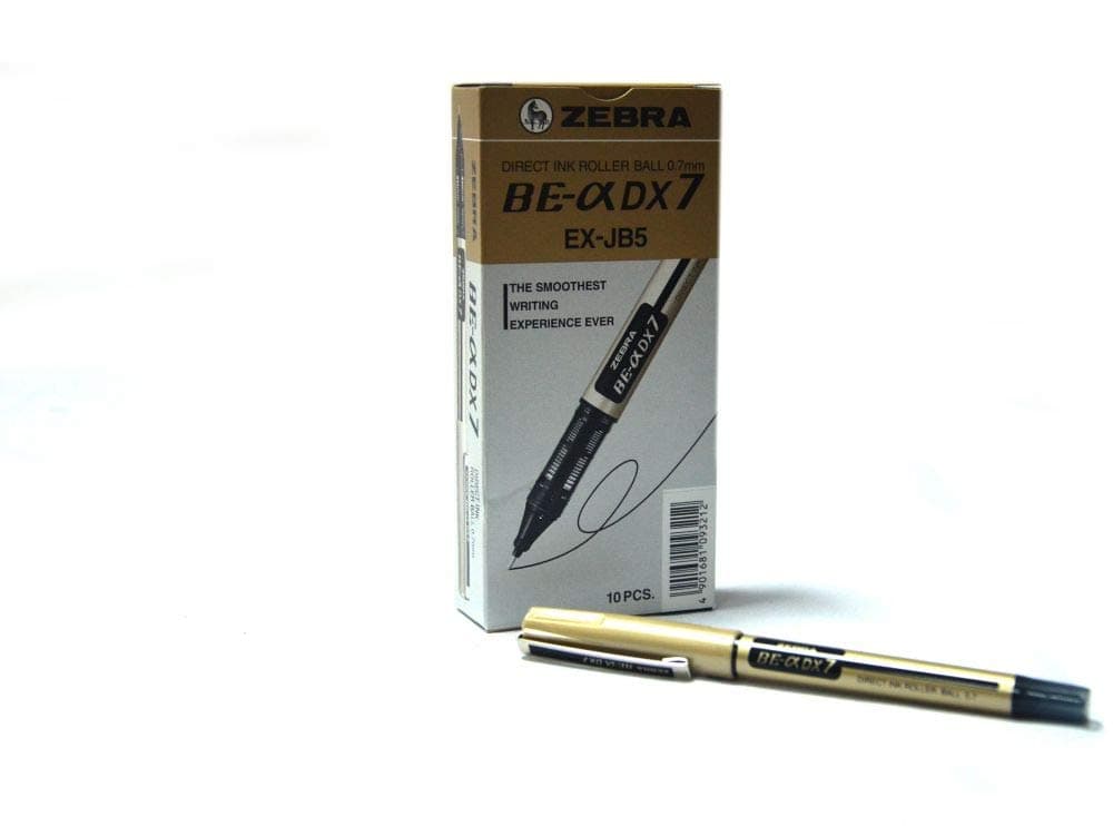 Zebra 0.7mm Direct Ink Rollerball Pen 10 Pieces Set - Black