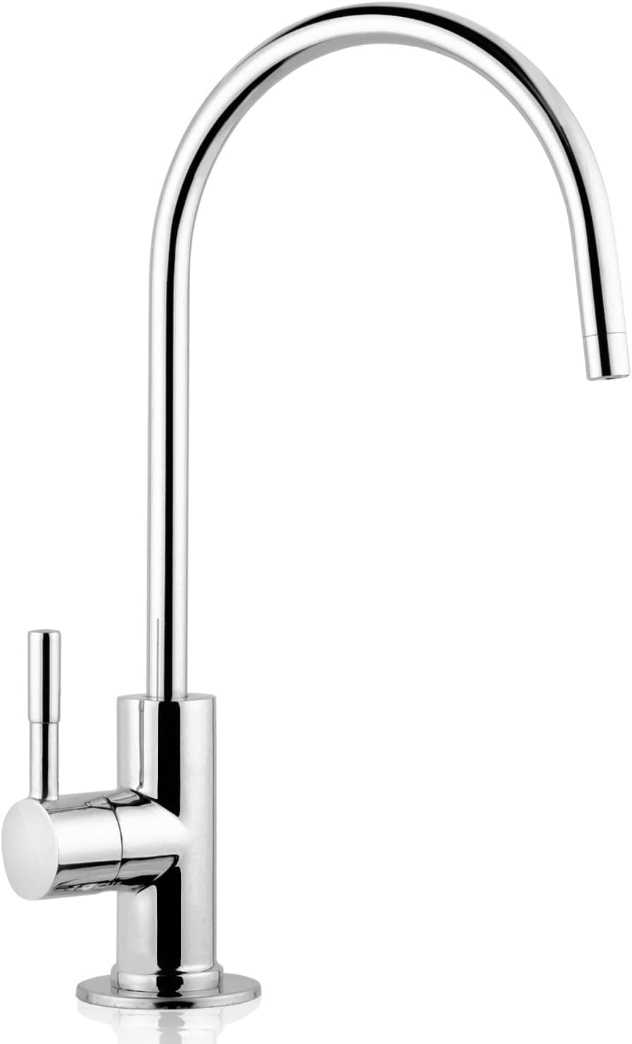 iSpring GA1-B 6.5"x11" 14oz Solid Brass Heavy Duty Water Filter Designer Faucet - EU Style High-Spout, Luxury Chrome