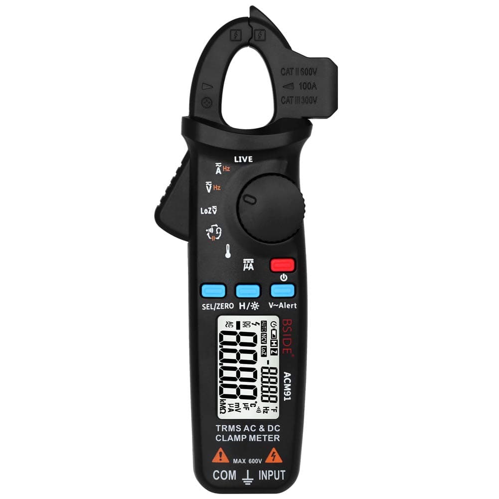 AideTek BSIDE ACM91 Mini AC DC Digital Clamp Meter Current True RMS Voltage Tester
