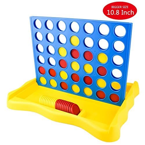 IAMGlobal 4 in a Row, Board Game, Four in a Row Game, Line Up 4, Classic Family Toy for Kids and Family for Fun (Blue)