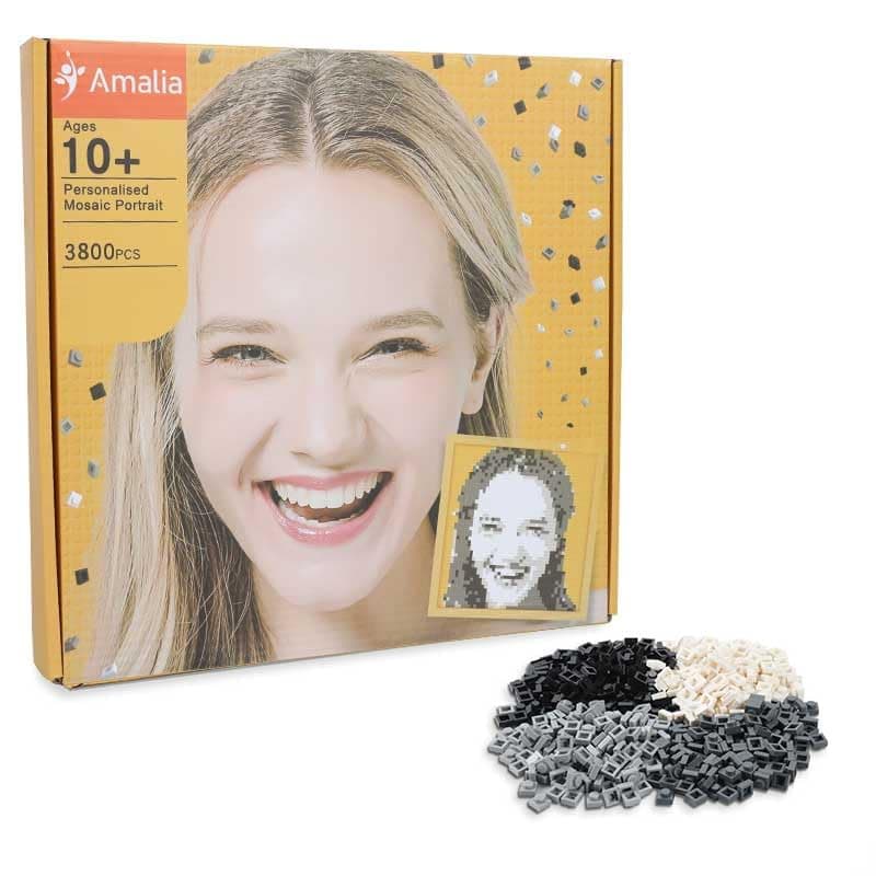 Personalized Mosaic Portrait Custom Building Kit Bricks Art Set Customized Your Own Photo Picture Unique Gift (Large/15.7"x15.7")