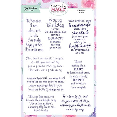 Card Making Magic A5 Stamp Set Verses Set of 8 by Christina Griffiths